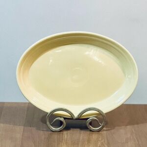 Vintage Homer Laughlin Pale Yellow Fiesta Ware Oval Platter 9.5in x 7 in